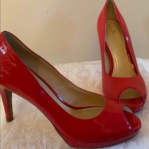 Cole Haan Nike Air red peep toe heels